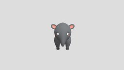 Cute low-poly tapir cute, animals, tapir, emotion, catoon, animation3d, low-poly, asset, game, blender, animation, gameready, catooncharacter