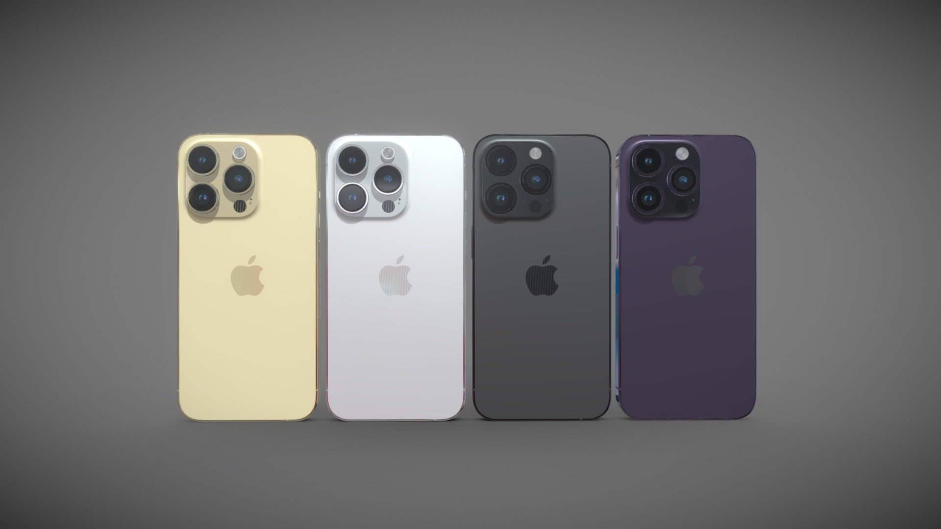 Realistic (copy) 3d model Apple iPhone 14 Pro all colors .

This set:




1 file obj standard

1 file 3ds Max 2013 vray material

1 file 3ds Max 2013 corona material

1 file of 3Ds

4 file e3d full set of materials.

4 file cinema 4d standard.

4 file blender cycles.

Topology of geometry:
- forms and proportions of The 3D model
- the geometry of the model was created very neatly
- there are no many-sided polygons
- detailed enough for close-up renders
- the model optimized for turbosmooth modifier
- Not collapsed the turbosmooth modified
- apply the Smooth modifier with a parameter to get the desired level of detail

Materials and Textures:
- 3ds max files included Vray-Shaders
- 3ds max files included Corona-Shaders
- Blender files included cycles shaders
- Cinema 4d files included Standard-Shaders
- Element 3d files
- all texture paths are cleared

Organization of scene:
- to all objects and materials
- real world size (system units - mm)
- coordinates of location of the model in space (x0, y0, z0) - Apple iPhone 14 Pro all colors - Buy Royalty Free 3D model by madMIX 3d model