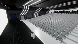 Modern Auditorium 3D cinema, theater, coliseum, auditorium, museum, teatro, auditorio, conference, cine, vrchat, futuristic