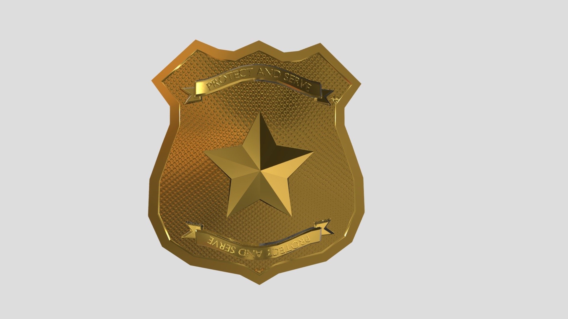 Generic police badge with a normal map - Police Badge - Download Free 3D model by oparaskos 3d model