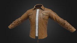 Leather Jacket leather-jacket, pbr-game-ready, substancepainter, maya, zbrush, clothing