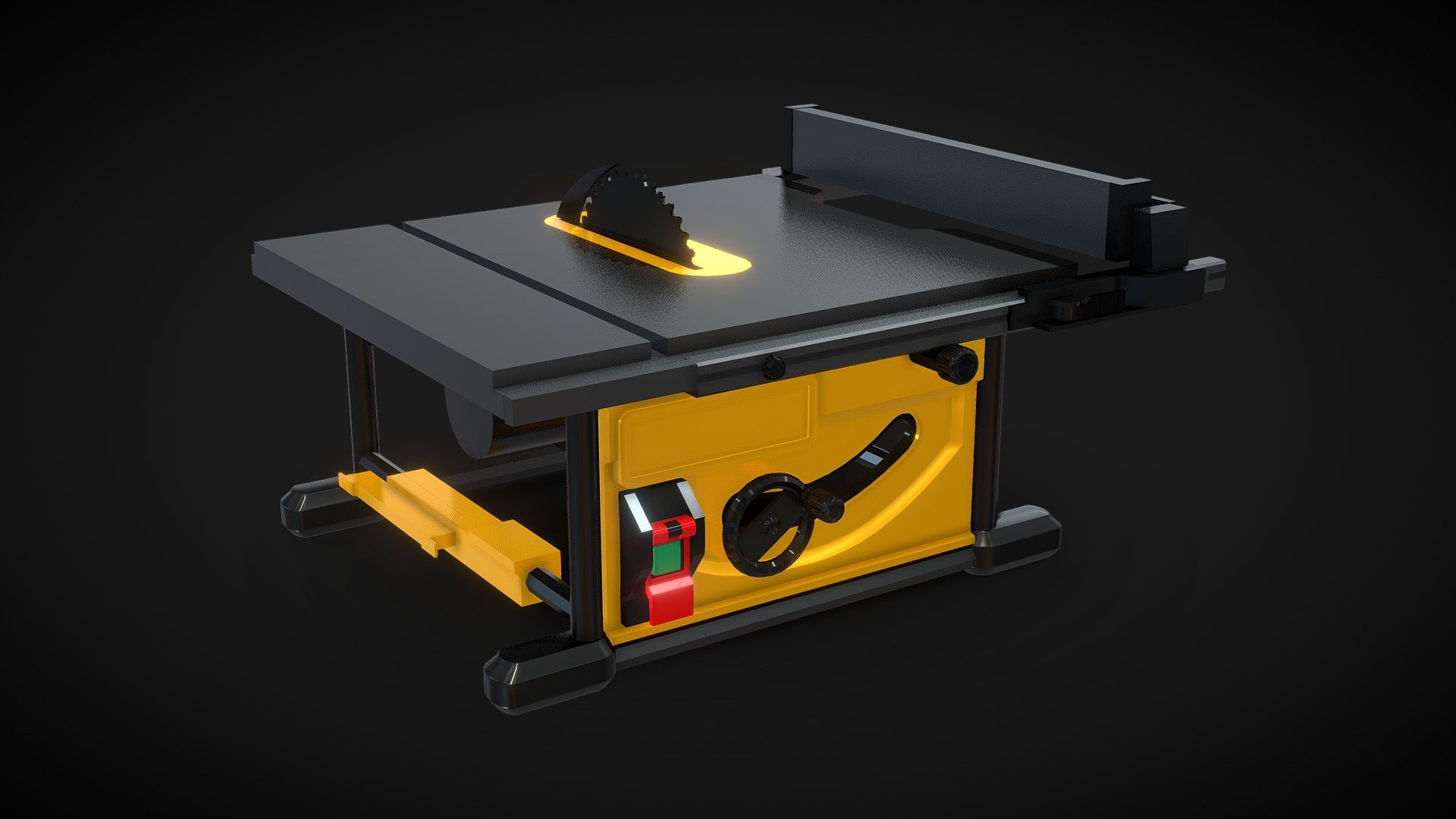 This is a concept Table saw, low poly 3D model 3d model