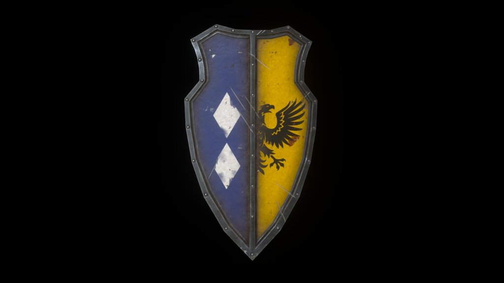 A medieval shield done for a personal project 3d model