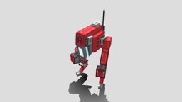 CNF Model A | Walker Detection Robot mech, blockbench, minecraft-models, low-poly, minecraft, lowpoly, voxel, robot, pixelart