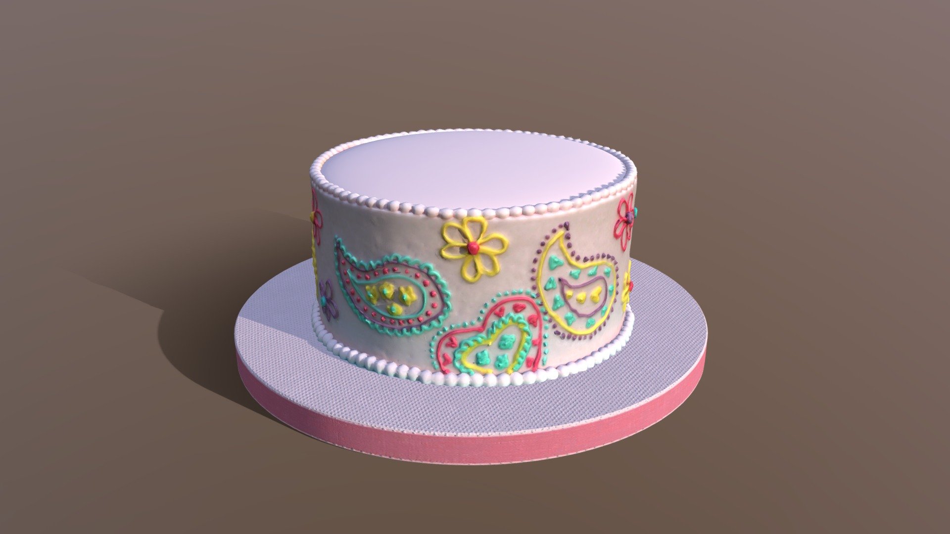 This Ninja Head Cake model was created using photogrammetry which is made by CAKESBURG Premium Cake Shop in the UK. You can purchase real cake from this link: https://cakesburg.co.uk/products/unicorne-cake?_pos=11&amp;_sid=af4af2ff3&amp;_ss=r

Textures 4096*4096px PBR photoscan-based materials Base Color, Normal Map, Roughness) - Paisley Cake - Buy Royalty Free 3D model by Cakesburg Premium 3D Cake Shop (@Viscom_Cakesburg) 3d model