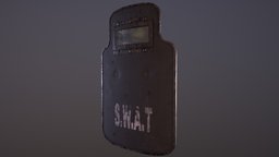 SWAT Shield rusted, damaged, swat, tactical, military, shield