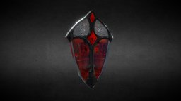 Ruby Shield medieval, fantasyweapon, medievalshield, blender, shield
