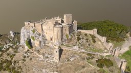 Castle of Loarre landscape, abbey, spain, castle, terrain, drone, 3d-scan, army, cliff, reconstruction, gothic, madrid, espana, unesco, loarre, 12th-century, freedownloadmodel, medievalfantasyassets, 11th-century, reconstruction3d, photogrammetry, game, gameasset, free, rock, download, history, mustech, gothical