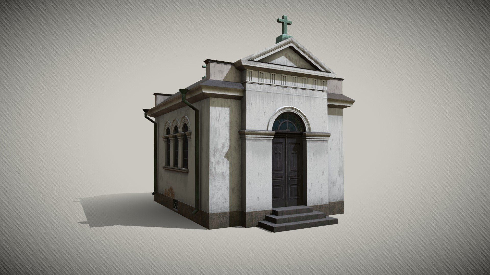 lowpoly pbr textured chapel - inspiration was a building near Adolf Frediks kyrka, stockholm.

lowpoly modeled in 3dsmax, textured in substance painter 3d model
