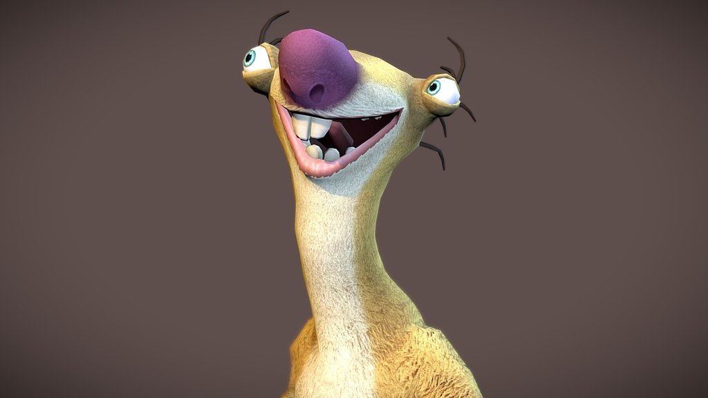 This is the Sid character from Ice Age. I modeled and textured him up for the mobile game Ice Age Arctic Blast on IOS and Android.

https://www.artstation.com/artist/mattjwood

https://play.google.com/store/apps/details?id=com.zynga.iceagematch3&amp;hl=en - Sid - 3D model by MattWood 3d model