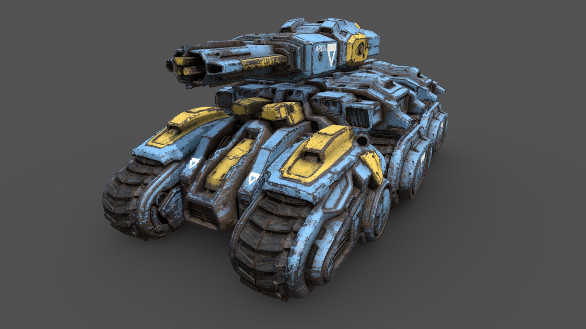 A tribute to the epic siege tank design from StarCraft. Asset modeled in 3ds Max and surfaced in Substance Painter. Vehicle design inspired by concept image found in the &ldquo;StarCraft II: Field Manual
