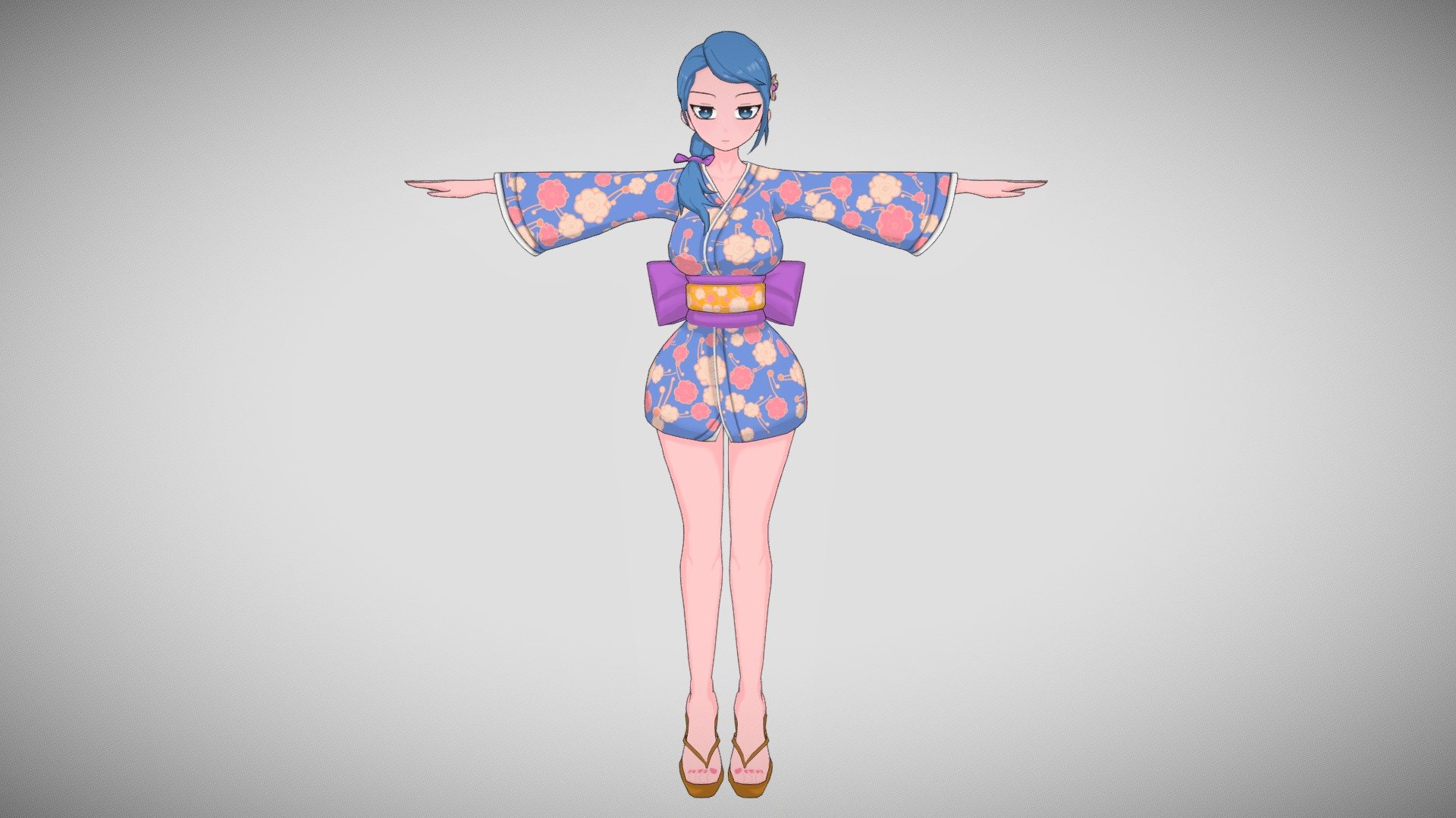 3D Game Character done for a commission
14K triangles - Kimono Game Character - 3D model by SukiyaGene 3d model