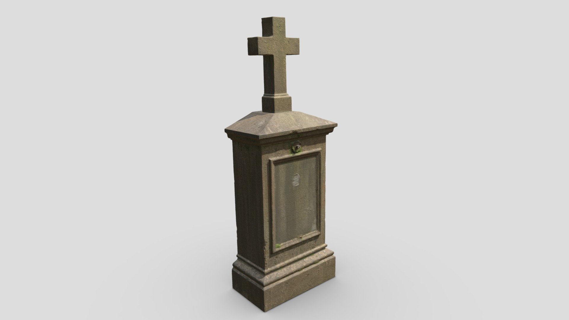 Grave cemetery tombstone that fits to every horror scene or in some cave where the treasure is hidden 3d model