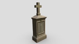 Grave tombstone, 4K PBR textures in, graveyard, abandoned, tombstone, angel, cemetery, shrine, peace, rest, statue, rip, crypt, catacomb, mausoleum, mound, pall, necropolis, houdini, funeral, casket, boneyard, photogrammetry, asset, 3d, pbr, model, scan, stone, sculpture, tomb