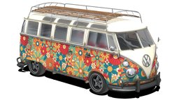 Retro Van van, retro, 3d, model, free, download