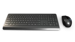 Microsoft 900 Wireless Keyboard and Mouse office, wireless, mouse, pc, microsoft, corona, pbr, black, keyboard