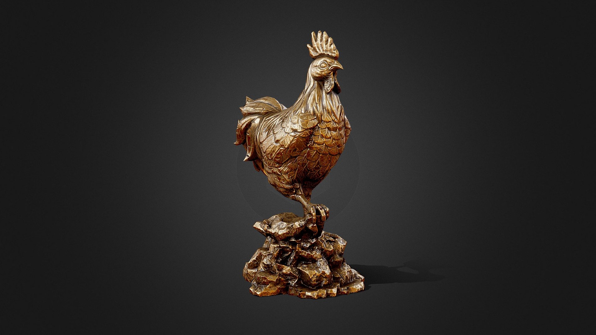 this rooster is my environment's prop for portfolio~:)

I used Zbrush(sculpting), 3dsmax(make topology), substance painter(texturing) - Rooster Sculpture - 3D model by Binho Jeong (@binhoj) 3d model
