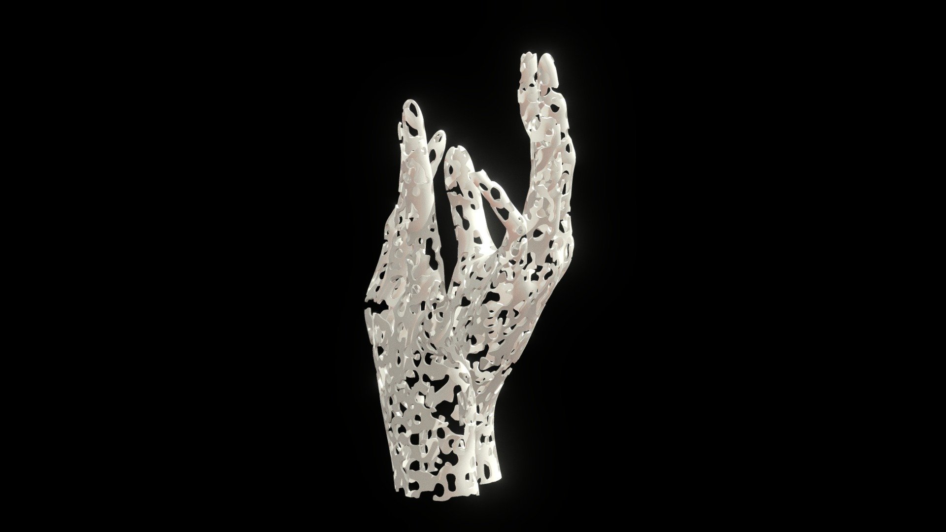 A digitally altered hand sculpture. Can be used as a room decor, as well as to hold spheres, jewelry, phones, notebooks, etc.

Features:


Native .blend file
Wide format support
Life-sized model
Unique shape and topology

P.S. If you use this for 3D printing, I recommend also printing a base for extra stability.
Posed in Blender, sculpted in ZBrush 3d model