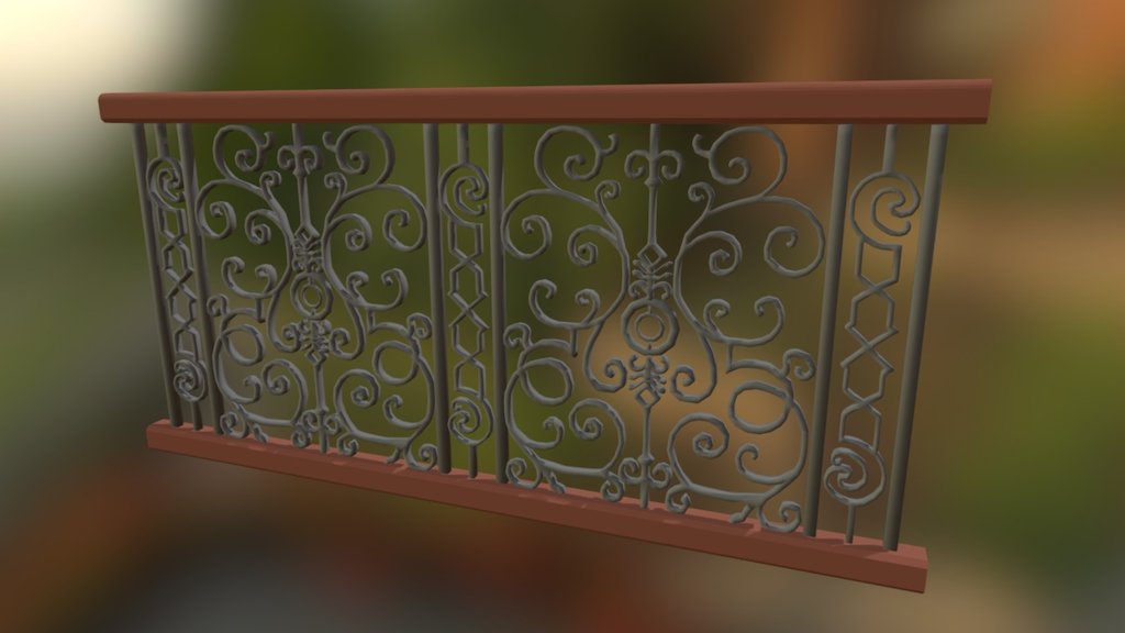 Stylish ironwork for stairs, or balcons, or anything that you find it usefull :) - Ironwork for stairs - Download Free 3D model by Lalenaut (@lale) 3d model