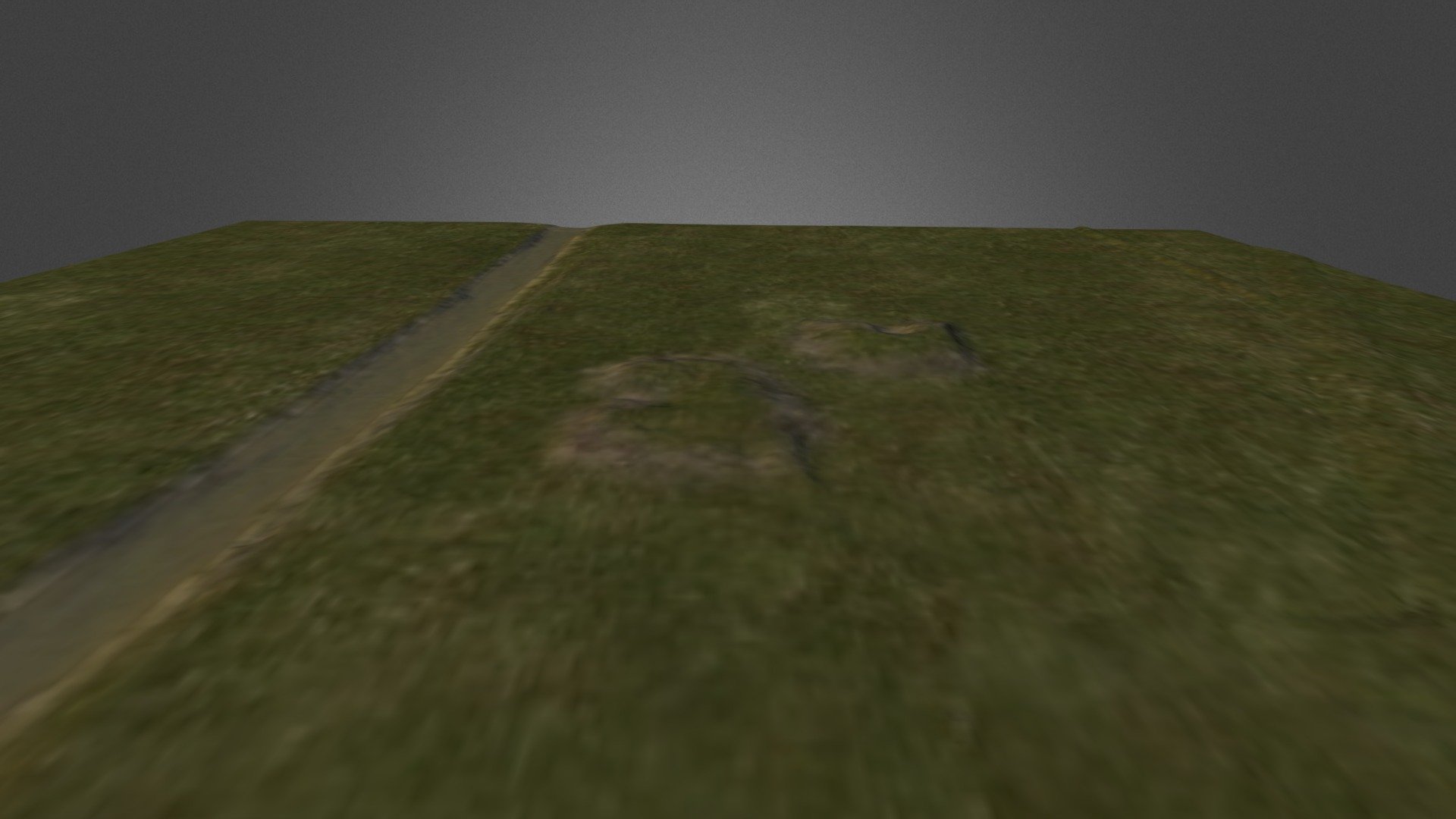 Simple terrain model of Rolling Fork Mound site in Mississippi. Created in L3DT from DEM data exported from ArcMap 3d model