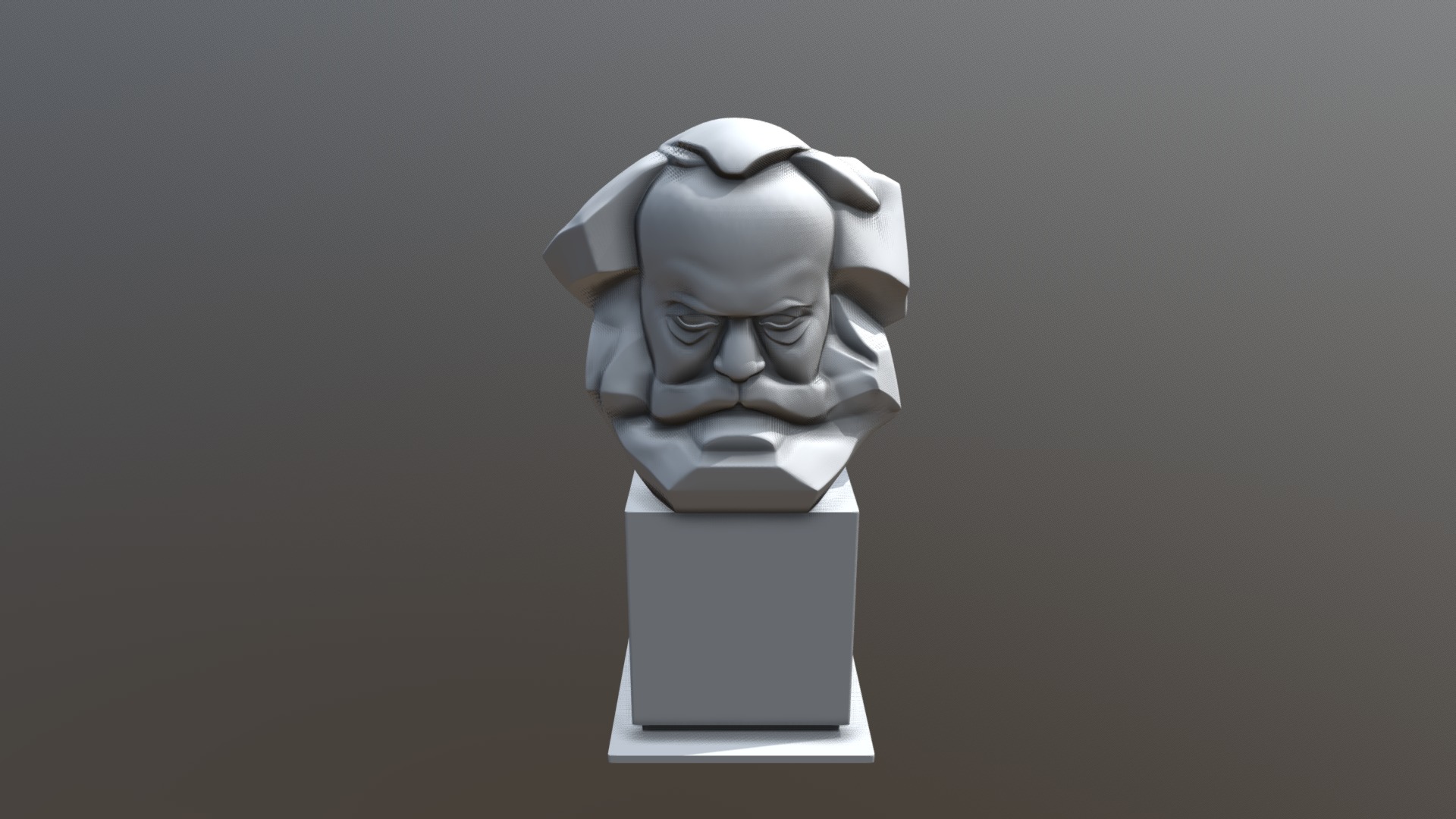 My interpretation of the Karl Marx Monument in Chemnitz. Modelled with blender according to the picture

If interested 
gumroad com / vandragon_de - Karl Marx Monument in Chemnitz - 3D model by vandragon_de 3d model