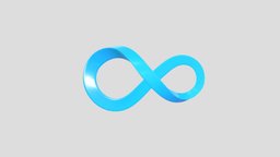 Infinity Symbol 2 symbol, geometry, math, shape, icon, eight, print, logo, science, infinity, infinite, printable, mobius, loop, various, decoration, abstract, blue