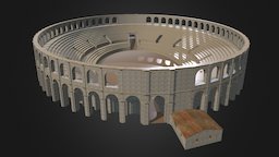 Anfiteatro Pollentia/UrbsSalvia, Urbisaglia (MC) anfiteatro, modello3d, urbssalvia, urbisaglia, pollentia