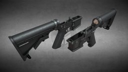 [MWS] AR-15 Lower Receiver Assembly rifle, m4a1, system, m16, group, receiver, assembly, lower, ar-15, part, weapon, military, modular