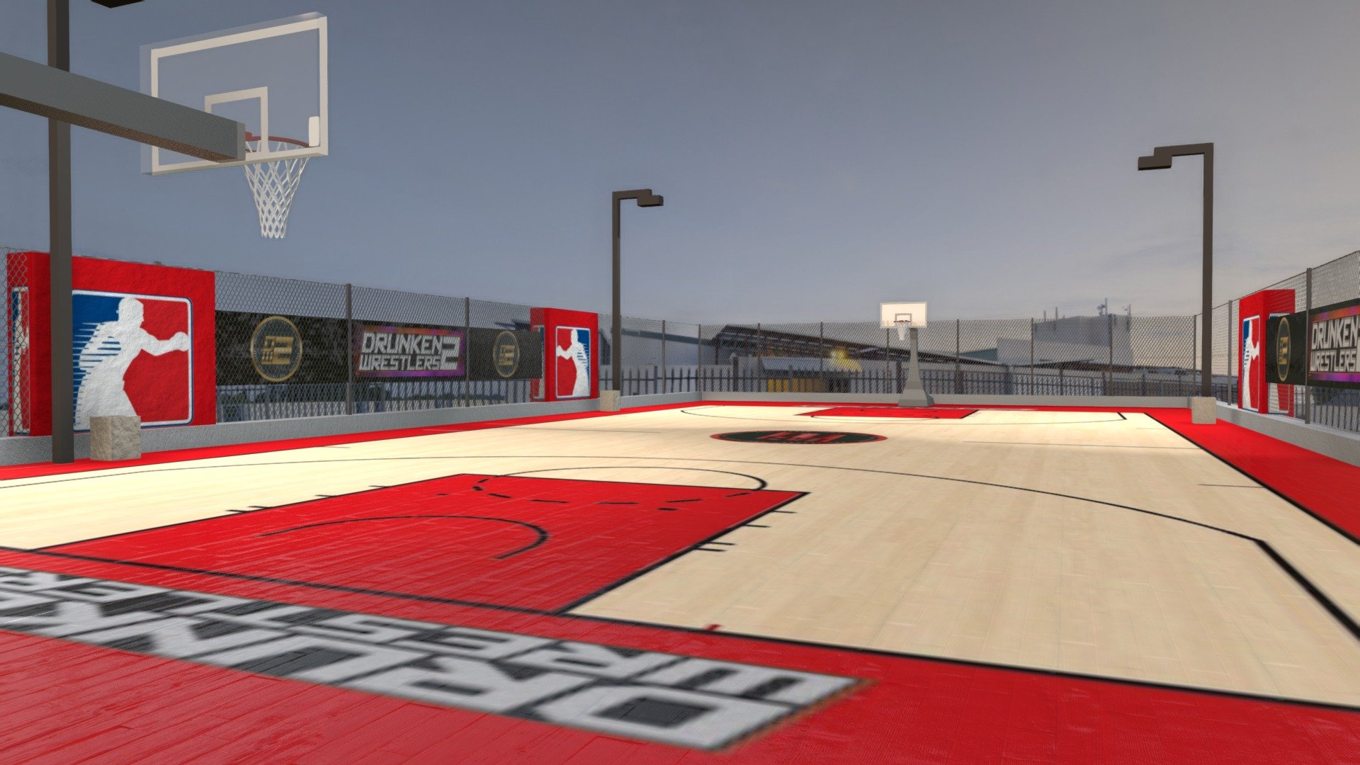 Basketball Court - 3D model by pmonasteriop 3d model