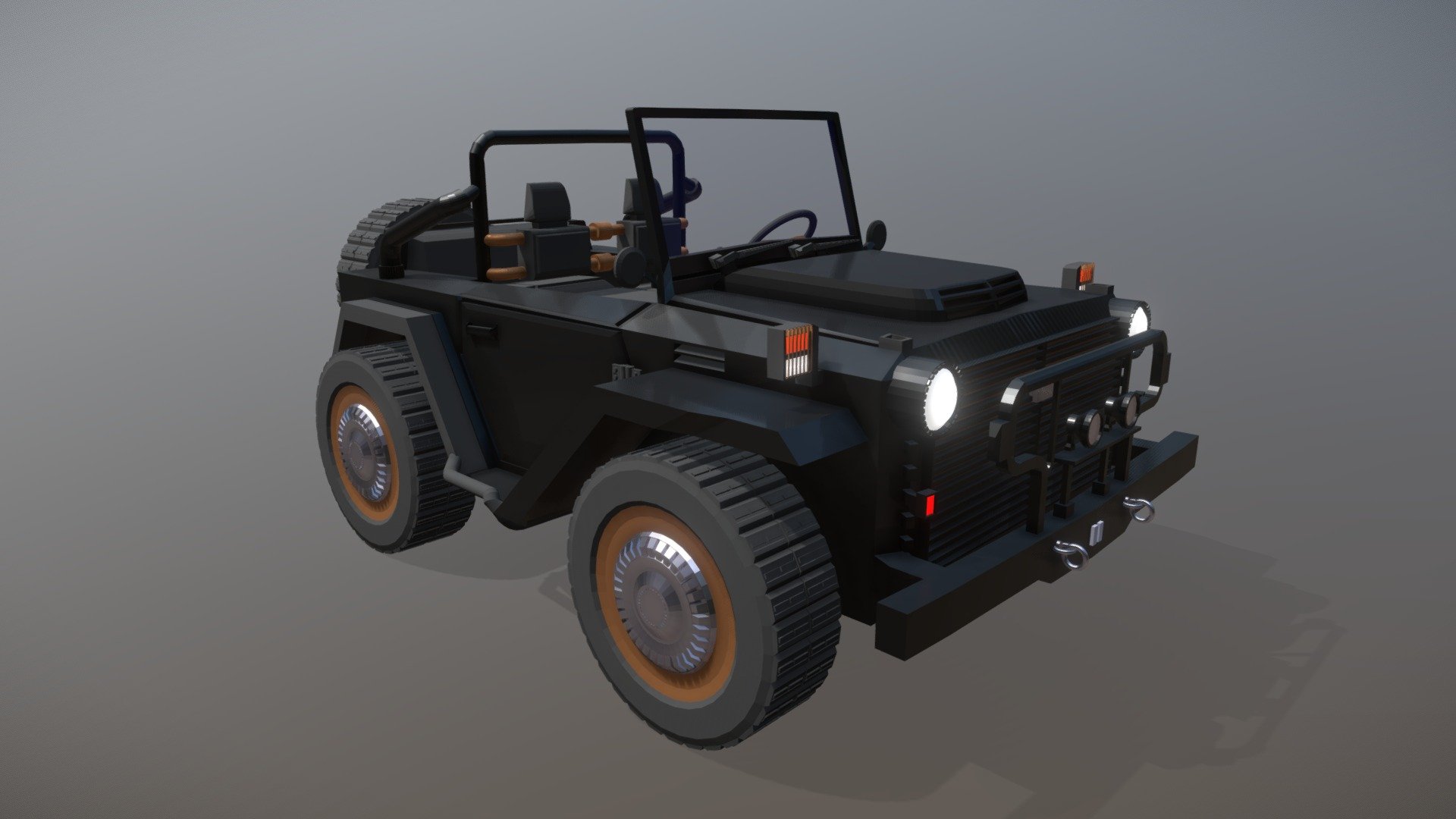 Jeep : Low poly jeep model - Jeep - Download Free 3D model by arun1232 3d model
