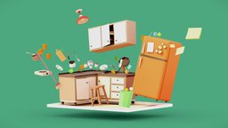 KITCHEN | POSSESSIONS GAME | APPLE ARCADE scene, arcade, iphone, toon, cute, ipad, apple, videogame, indie, progress, puzzle, iwatch, baked, play, furniture, game-art, labs, kitchen, indoors, inspiration, indiegame, indiedev, lucid, kitchenware, blender-3d, low-polly, release, low-poly-art, playful, point-and-click, unity, game, blender, stylized, video, possessions, lucidlabs, applearcade, apple-arcade