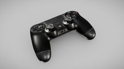 Old DualShock 4 console, playstation, sony, used, controller, realistic, old, scanned, joy, joystick, photometry, joypad, dualshock, pbr-texturing, dualshock4, pbr-materials, game, black, inciprocal