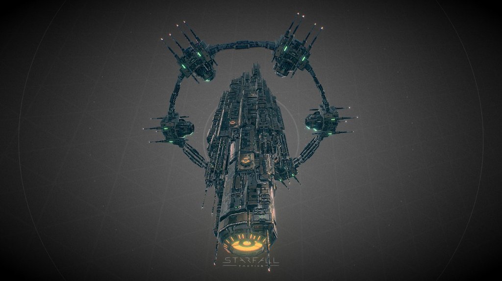 In-game model of a mothership belonging to the Deprived faction.
Learn more about the game at http://starfalltactics.com/ - Starfall Tactics — Rasputin Deprived mothership - 3D model by Snowforged Entertainment (@snowforged) 3d model