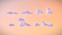 Clouds Pack sky, clouds, lowres, pack, cloud, normalmap, sunset, evening, subsurfacescattering, cartoon, abstract, noai