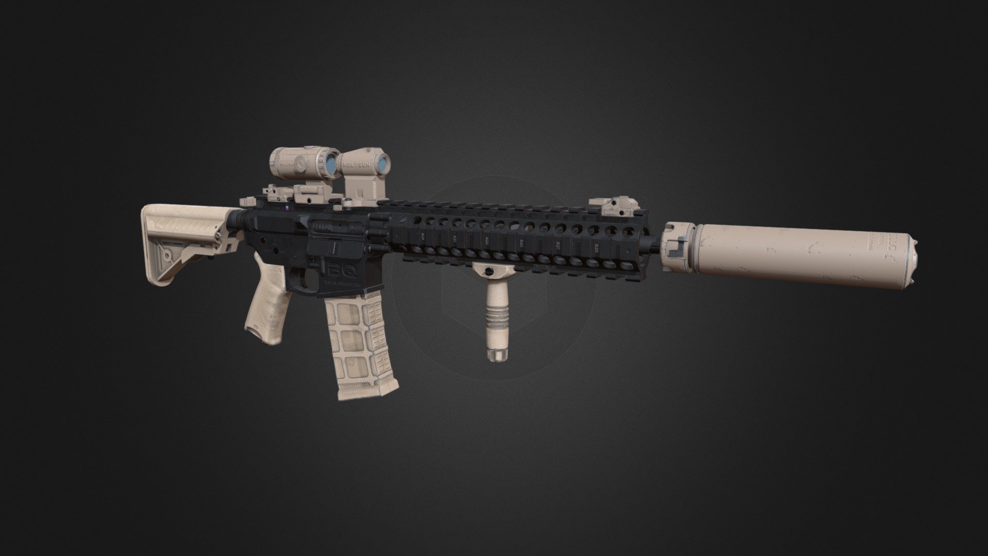 Made with Blender and Substance Painter.

Around 60 000 faces - AR-15 - Download Free 3D model by Se_Oscar_Ya 3d model