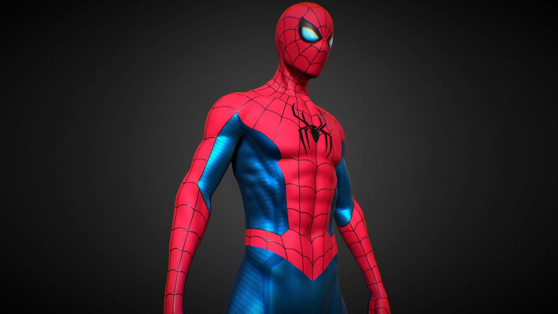 hey guys 
back with new model spider-man no way home ending swing suit.
This model is similar like my earlier model Spiderman no way home final suit, but the differences between in both suits are , i worked alot on texture of its back and legs blue area, but the linig parts was very difficult to make but i finally did it hope you guys like it - Spider-man No Way Home Final Suit 2 - Buy Royalty Free 3D model by AFSHAN ALI (@Aliflex) 3d model