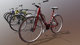 001 Lowpoly Model Bicycle vehicle-bicycle-low-poly-transport-for-games