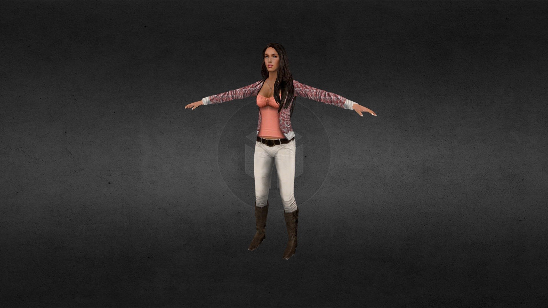 This is Mikaela Banes (Megan Fox) from Transformers: Revenge of the Fallen.
This model is not created by me.
This model can be used in games, renderings etc.
Use it wisely 3d model