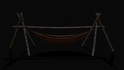 Primitive Tripod Hammock camping, bed, stand, viking, medieval, swing, furniture, decor, hammock, swinging
