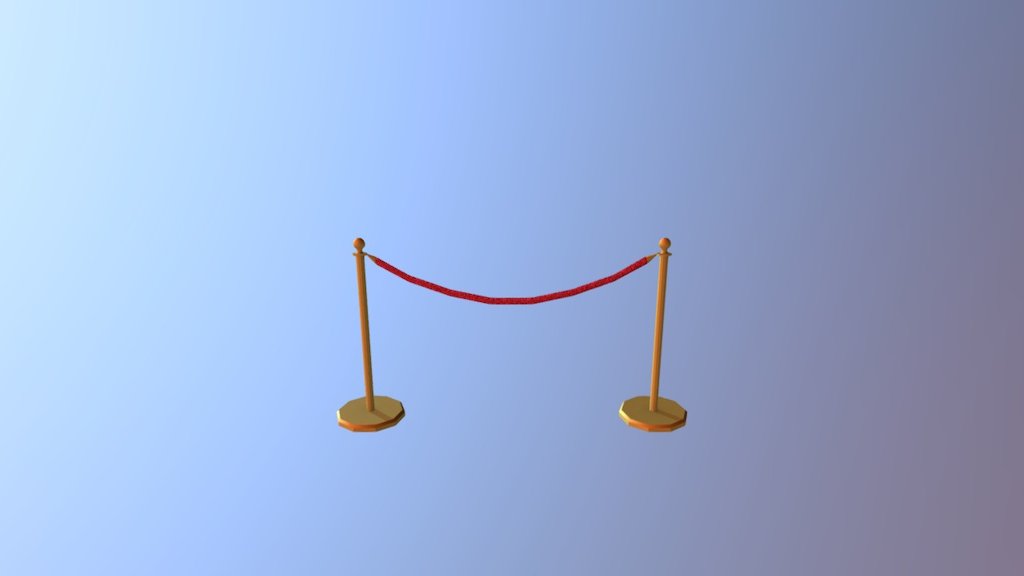 VIP pole furniture which will be placed into the hotel scene - VIP_Pole - 3D model by marvdgamestudios 3d model