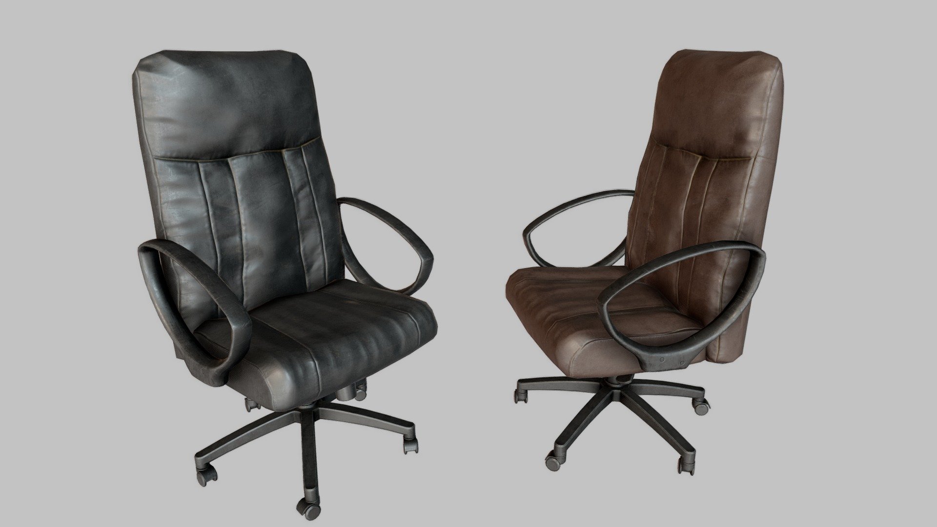 Old Office Chair PBR

Very Detailed Low Poly Old Office Chair with High-Quality PBR Texturing. 

Fits perfect for any PBR game as Decoration etc.

The Leg, and wheels are seperated from the chair so that they can be rotated or animated if needed.

Created with 3DSMAX, Zbrush and Substance Painter.

Standard Textures
Base Color, Metallic, Roughness, Height, AO, Normal, Maps

Unreal 4 Textures
Base Color, Normal, OcclusionRoughnessMetallic

Unity 5/2017 Textures
Albedo, SpecularSmoothness, Normal, and AO Maps

4096x4096 TGA Textures

Please Note, this PBR Textures Only. 

Low Poly Triangles 

6708 Tris
3464 Verts

File Formats :

.Max2018
.Max2017
.Max2016
.Max2015
.FBX
.OBJ
.3DS
.DAE - Old Office Chair PBR - Buy Royalty Free 3D model by GamePoly (@triix3d) 3d model