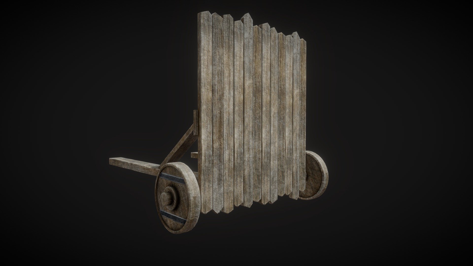 This is a wooden siege barricade. it will will part of a upcoming project that i am working on. the final scene will be a roman gate house under siege based off the total war game series. the model is fully textured and game ready 3d model