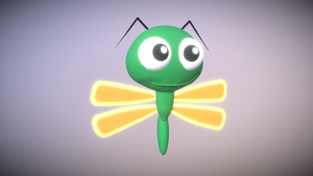 Dragonfly - cartoon low poly - Dragonfly - cartoon - Download Free 3D model by Juan Viveros (@juankini) 3d model