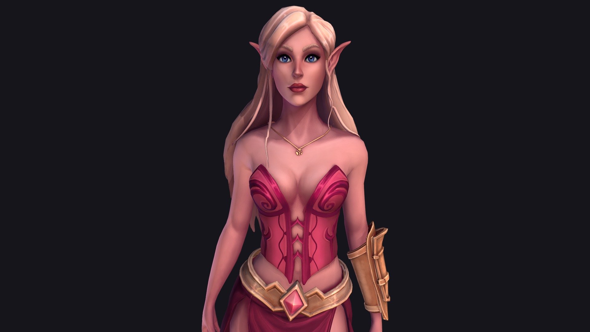 See more about this project on my Artstation www.artstation.com/victoriareinhold

Here is a video of my texturing process https://youtu.be/GitRMHGQ63E

This is a character I made during a three week long character course earlier this semester at FutureGames. I was inspired by the character design and style of Stunlock Studios Battlerite and also League of Legends. The character design was also based on my own concept art/ sketches. When I started this project my goal was to get more comfortable in ZBrush but also practice hand painted texturing in Substance Painter 3d model