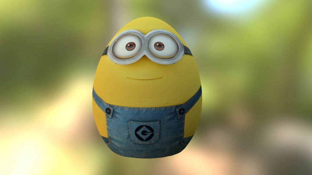 my last minute entry for the Easter Egg Contest - Minion Egg - 3D model by 3dsam79 3d model