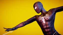Spiderman Homecoming Black Suit edition spiderman, mcu, marvel-comics, spidermanblack, marvel-movies, spiderman-homecoming, substance-painter, zbrush