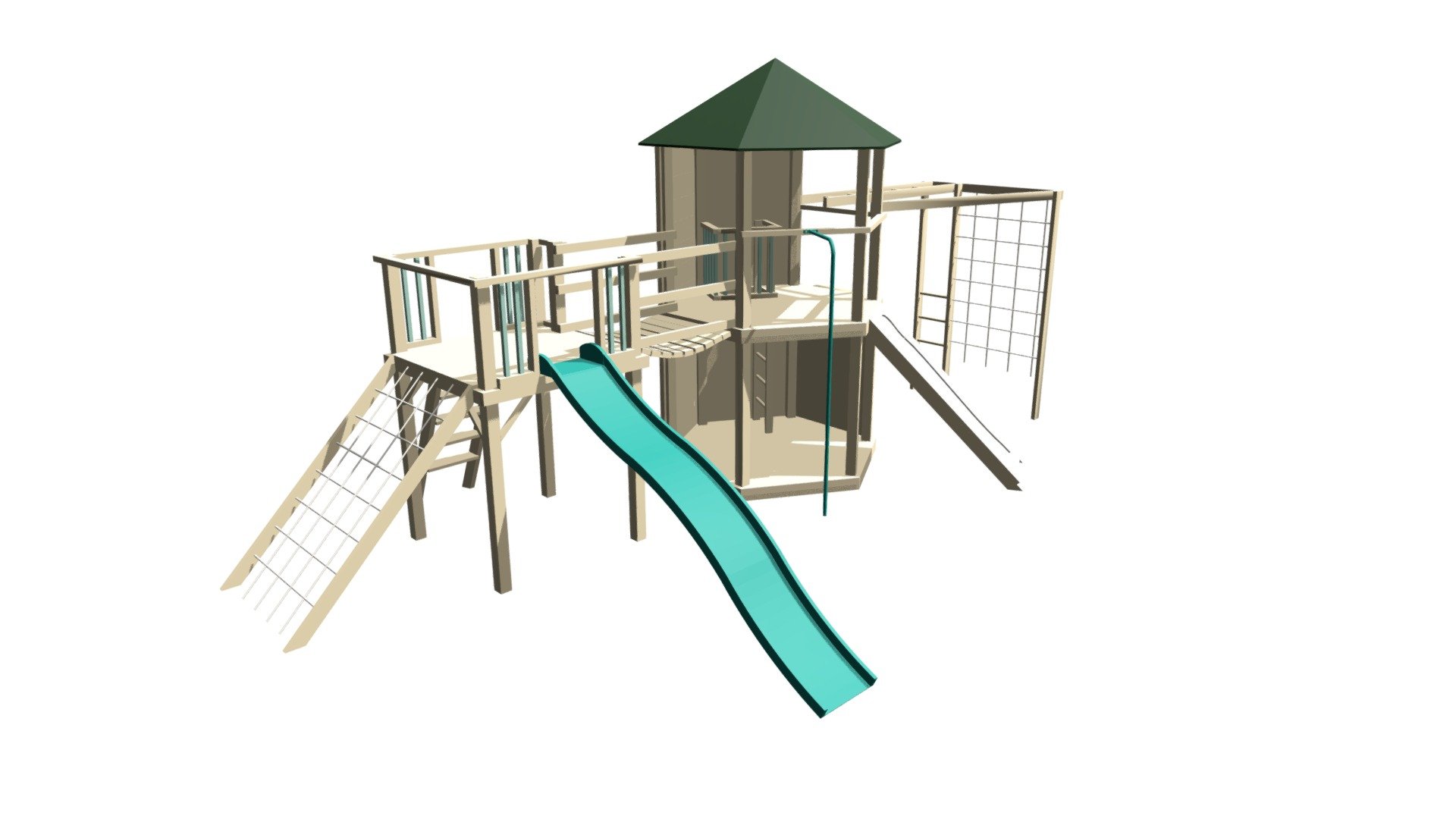 Hex Multi Tower - 3D model by playways 3d model