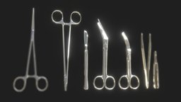 SURGICAL INSTRUMENT surgical, tools, hospital, surgery, metallic, surgicalinstrument, modeling, lowpoly, medical