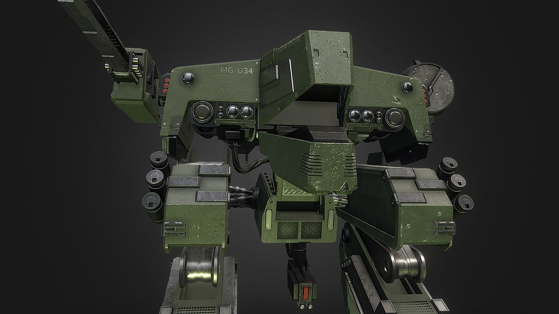 Modified version of Metal Gear Rex, that was stolen and modified by FOXHOUND 3d model