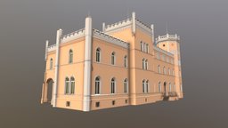 Palace XIX centry tower, victorian, castle, poland, palace, vintage, german, wroclaw, era, historical, century, old, ww1, count, xix, 19th-century, worldwar1, noble, neogothic, xixcentury, architecture, asset, gameasset, house, home, building, history, gameready, environment, stolberg